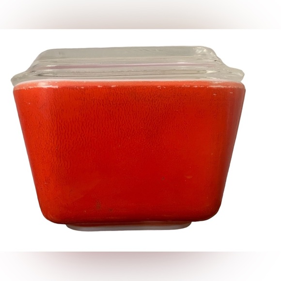 Vintage red pyrex 501-B with clear glass lid 501-C - Picture 1 of 10